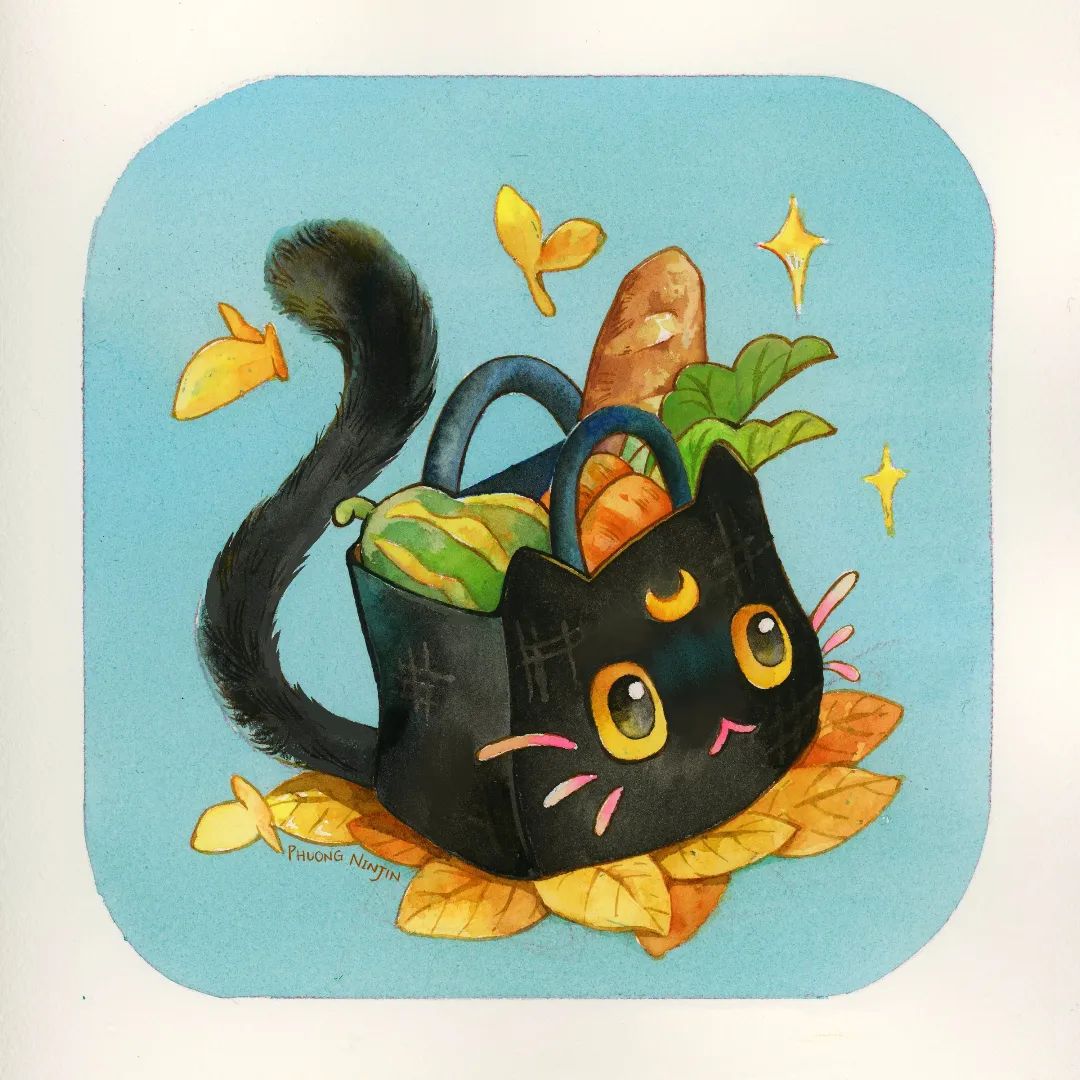 Cat Bag ++Giclée Print ++
