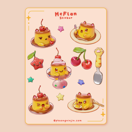 Flan Sticker Sheet