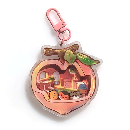 Keychain Peach Shaker