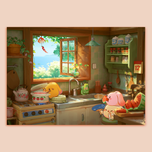 Kitchen Summer Art Print