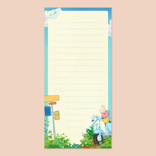 Bunny Motobike Large Notepad