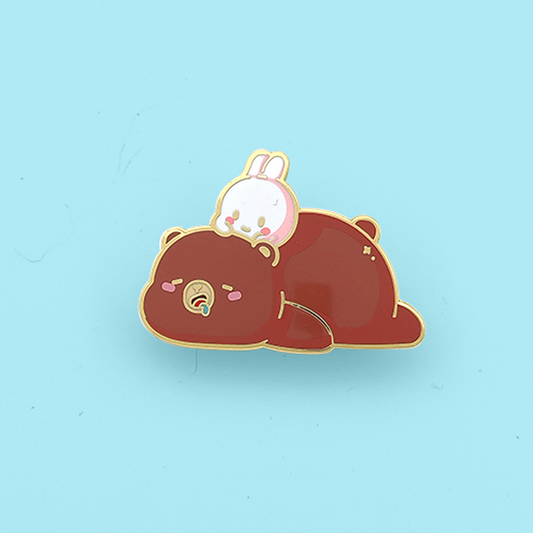 Enamel Pin Bear Sleeping